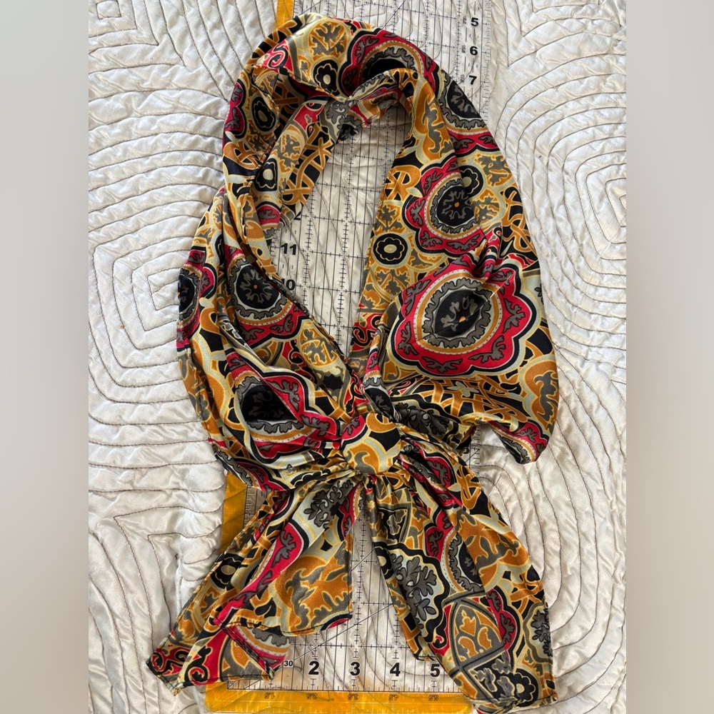 Boho Luxe Old Money Necklace Neck Scarf; church, office, public events grandma
